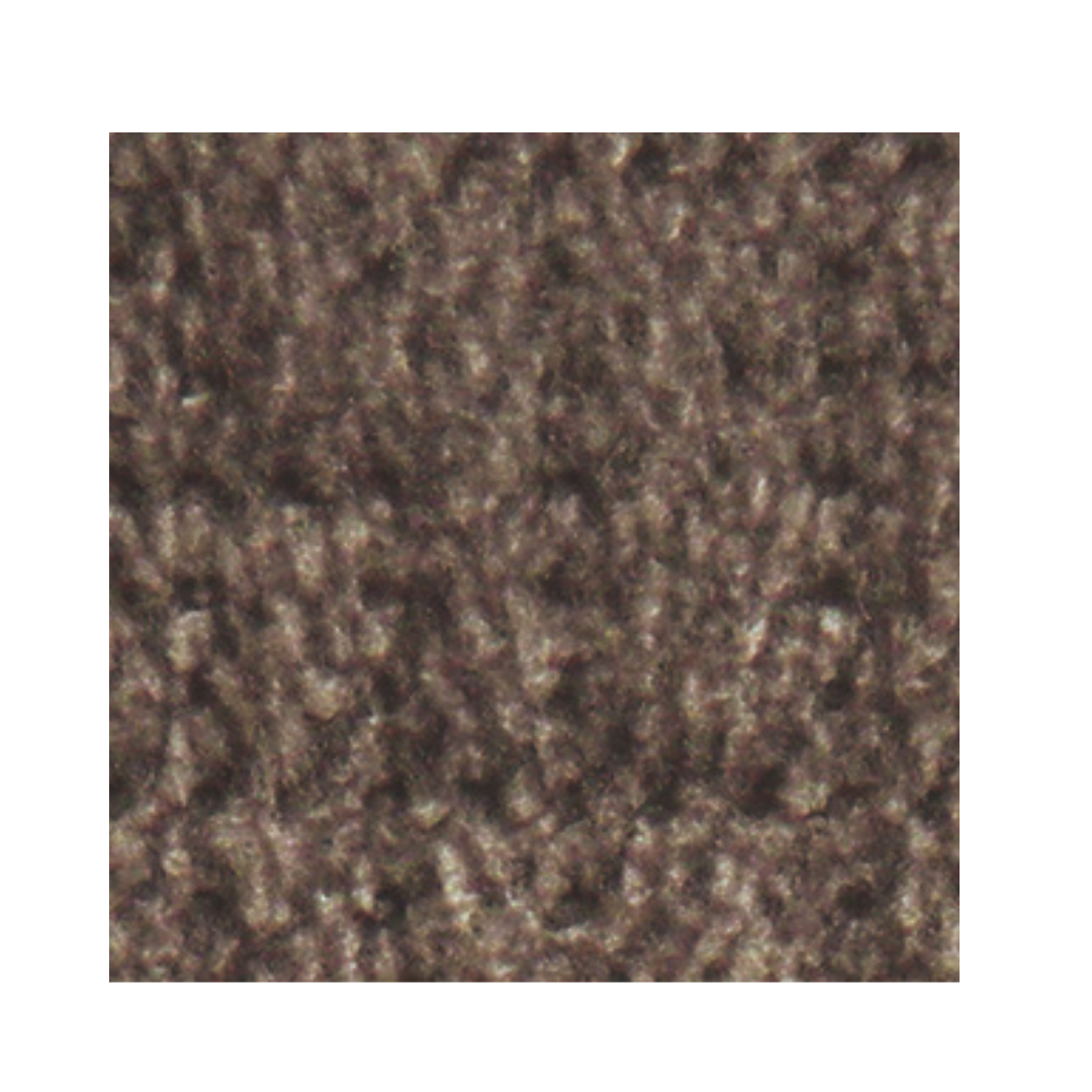Close-up of brown textured carpet fibers, dense and soft—ideal for relaxing in your Golden DeLuna Elara PR118 Recliner with Lift Assist, adjustable headrest, and handy USB charging port.